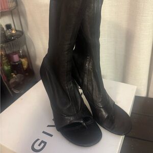 Givenchy Black Leather Ankle Boots